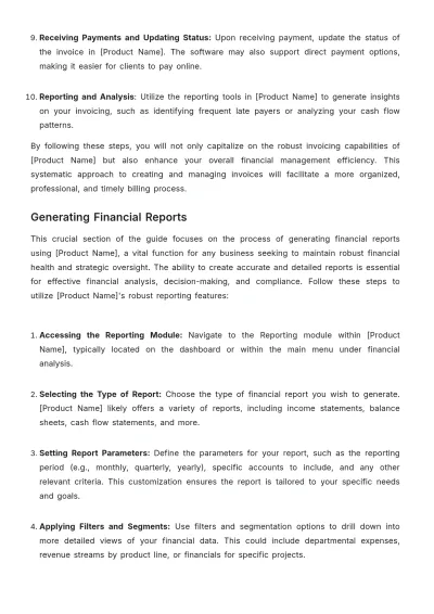 Free Accounting Software User Guide Template to Edit Online