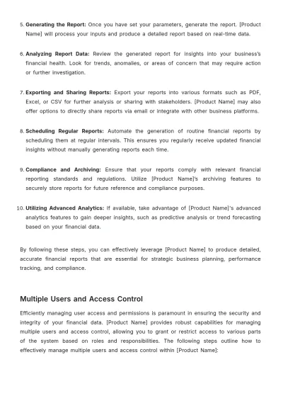 Free Accounting Software User Guide Template to Edit Online
