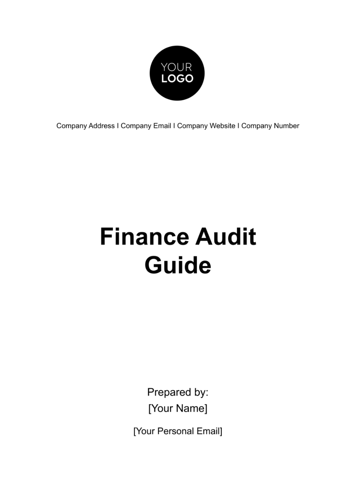 Finance Audit Guide Template