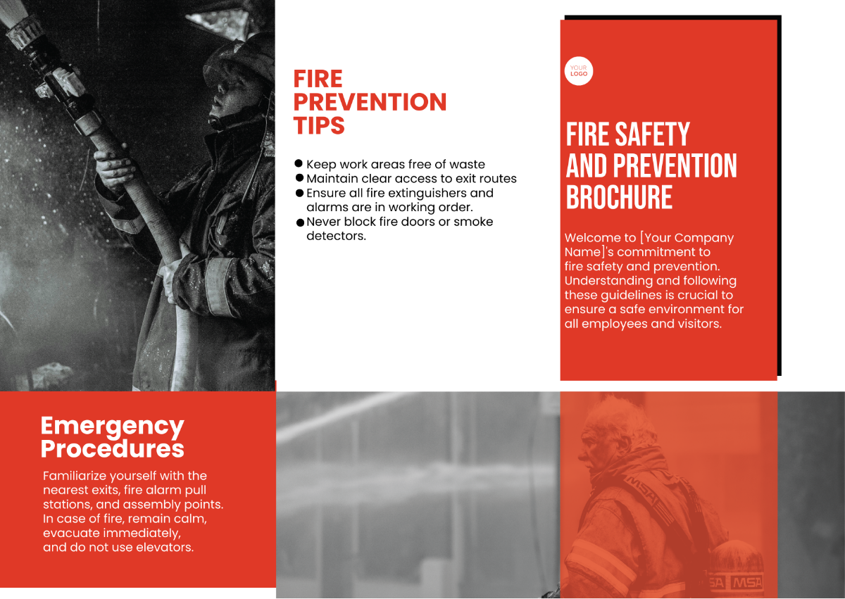 Fire Safety and Prevention Brochure Template