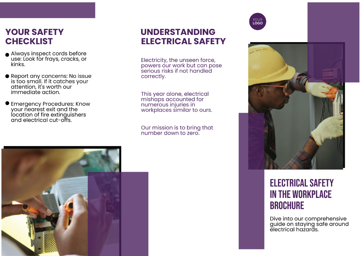 Electrical Safety in the Workplace Brochure Template