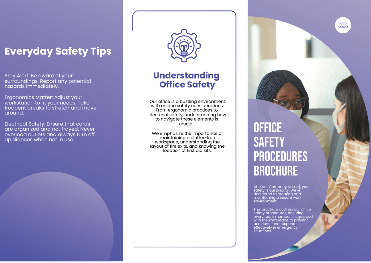 Office Safety Procedures Brochure Template