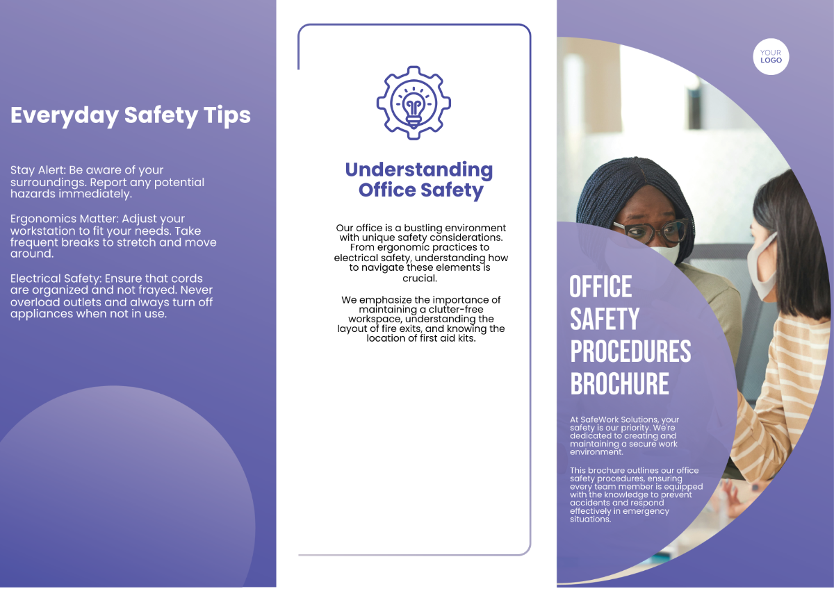 Office Safety Procedures Brochure Template - Edit Online & Download