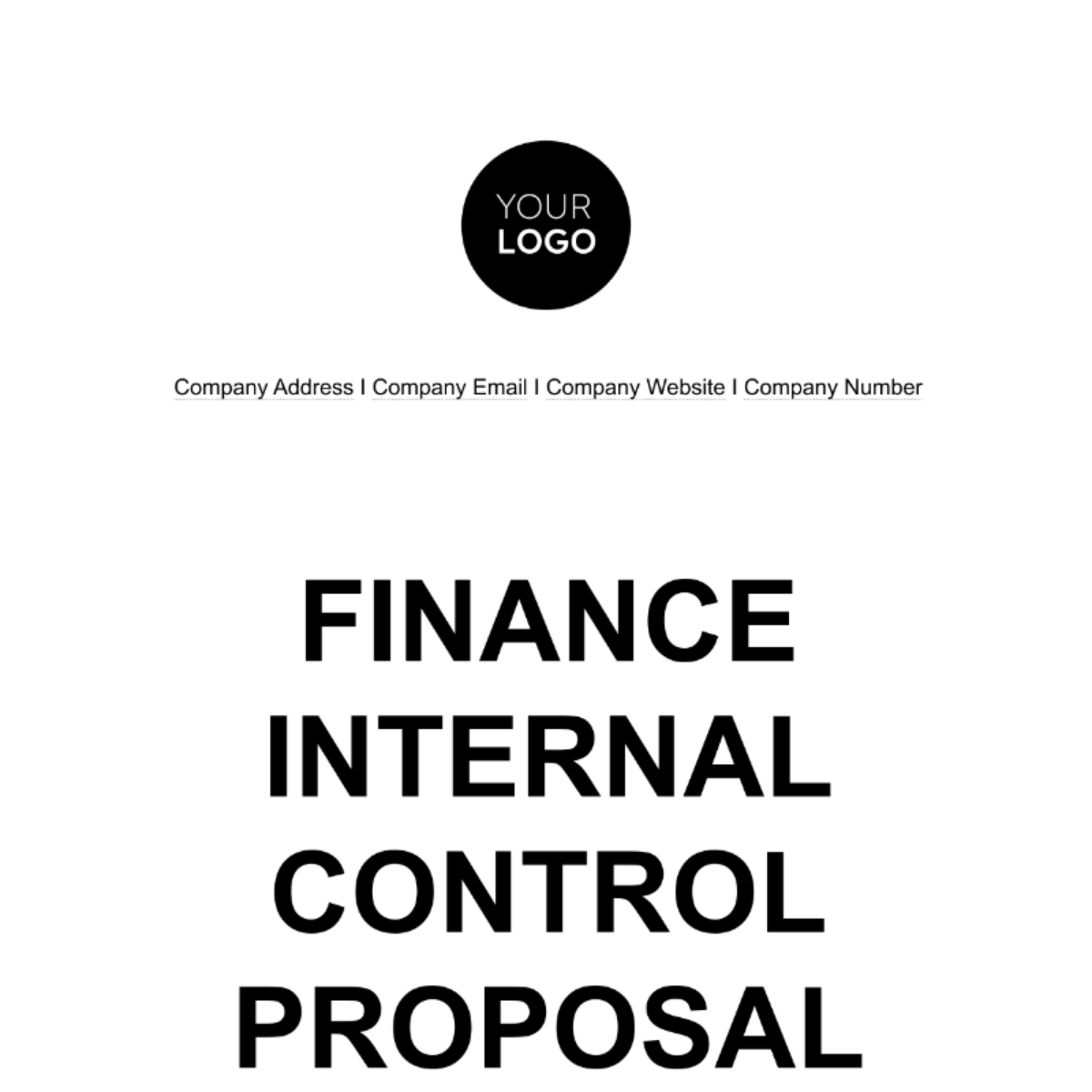 Finance Internal Control Proposal Template