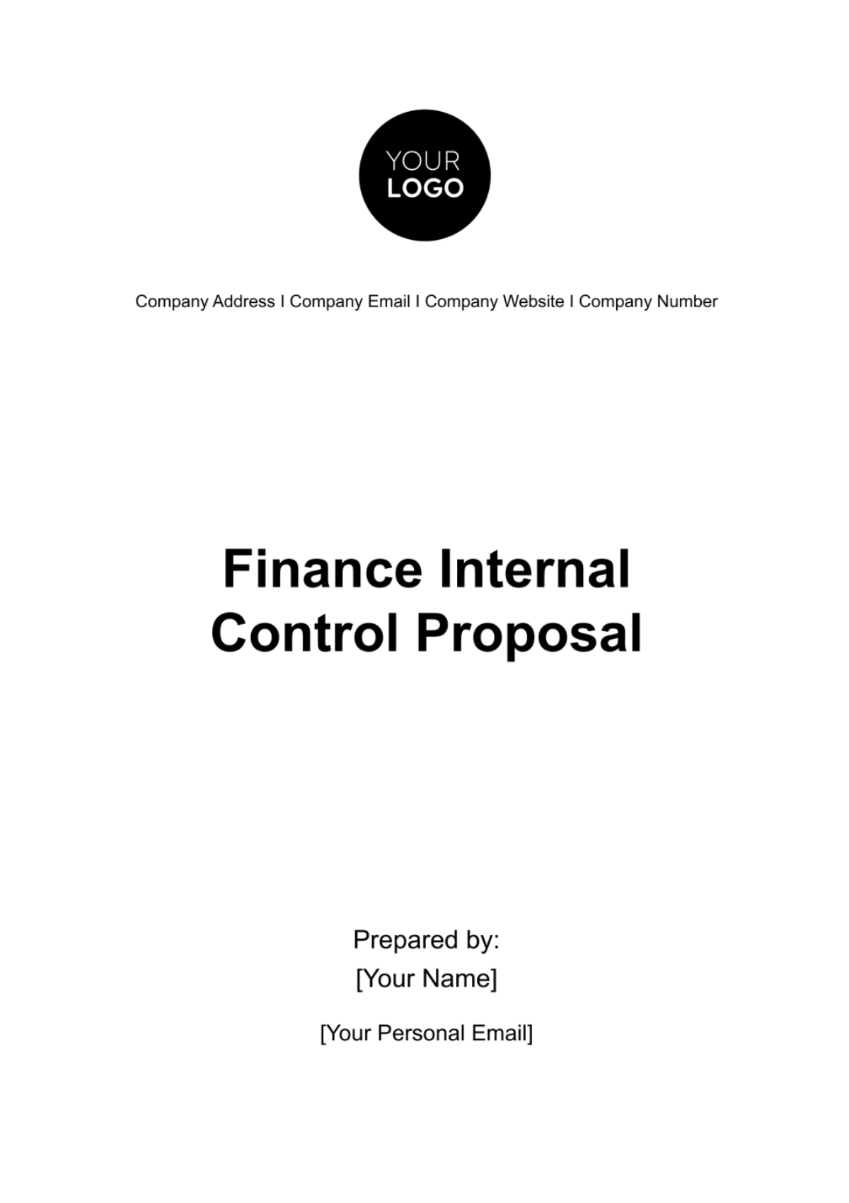 Finance Internal Control Proposal Template