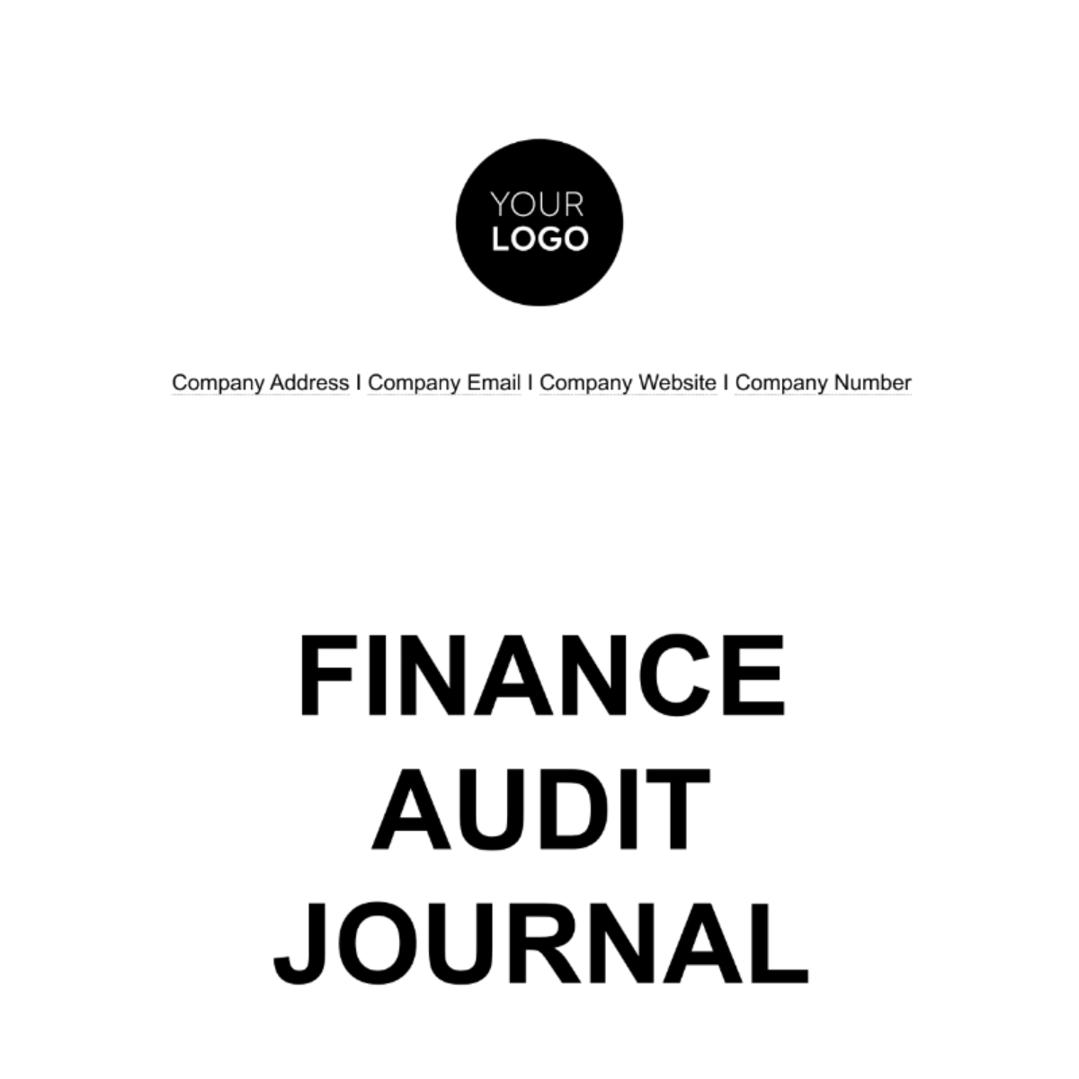Finance Audit Journal Template