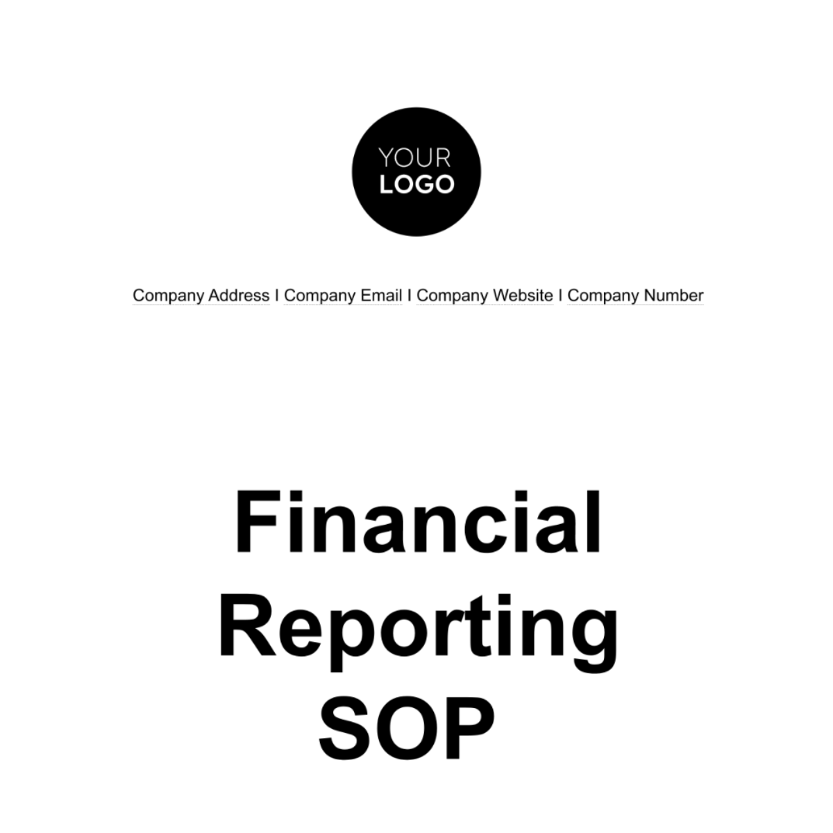 Financial Reporting SOP Template