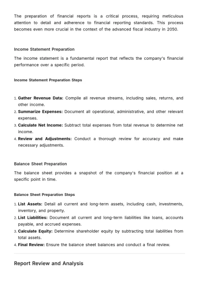 Free Financial Reporting SOP Template to Edit Online