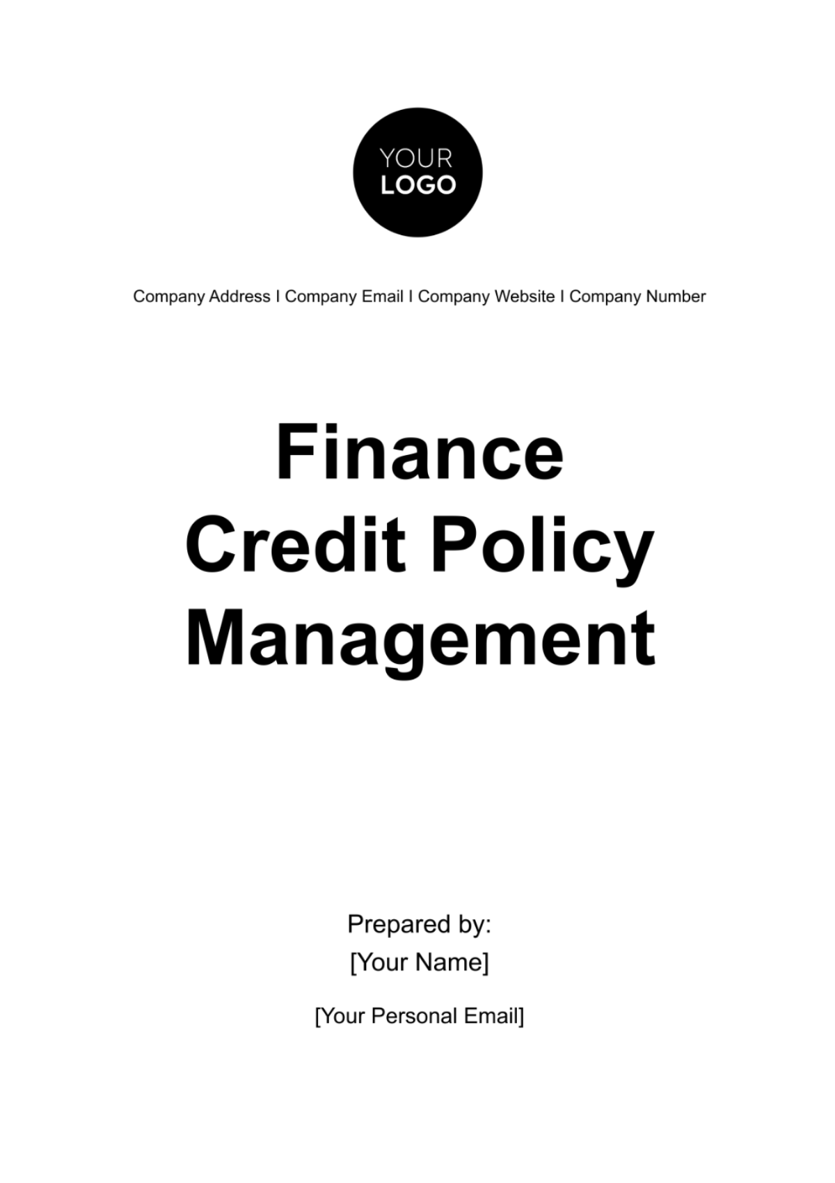 Finance Credit Policy Management Template