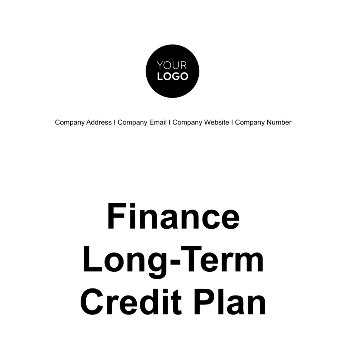 Finance Long-Term Credit Plan Template