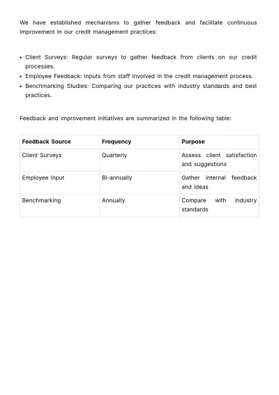 Free Finance Long-Term Credit Plan Template to Edit Online