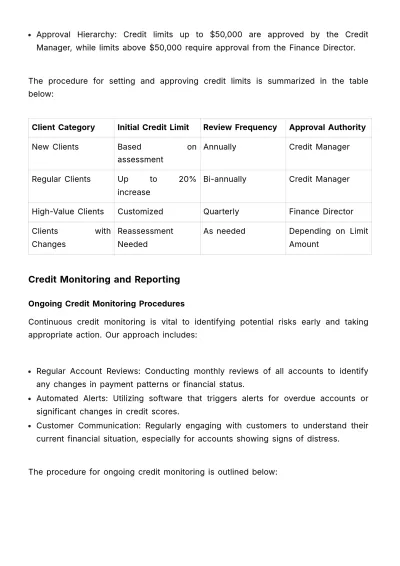 Free Finance Long-Term Credit Plan Template to Edit Online