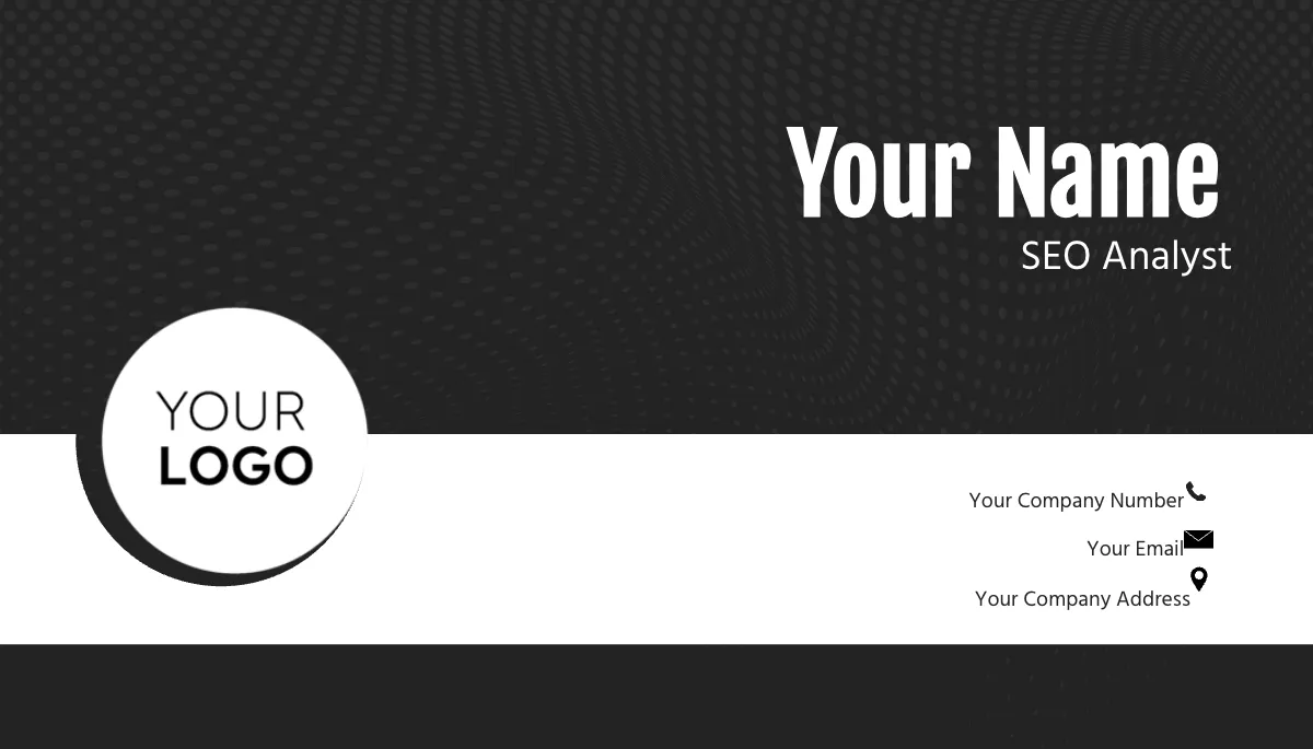 Free SEO Analyst Business Card Template to Edit Online