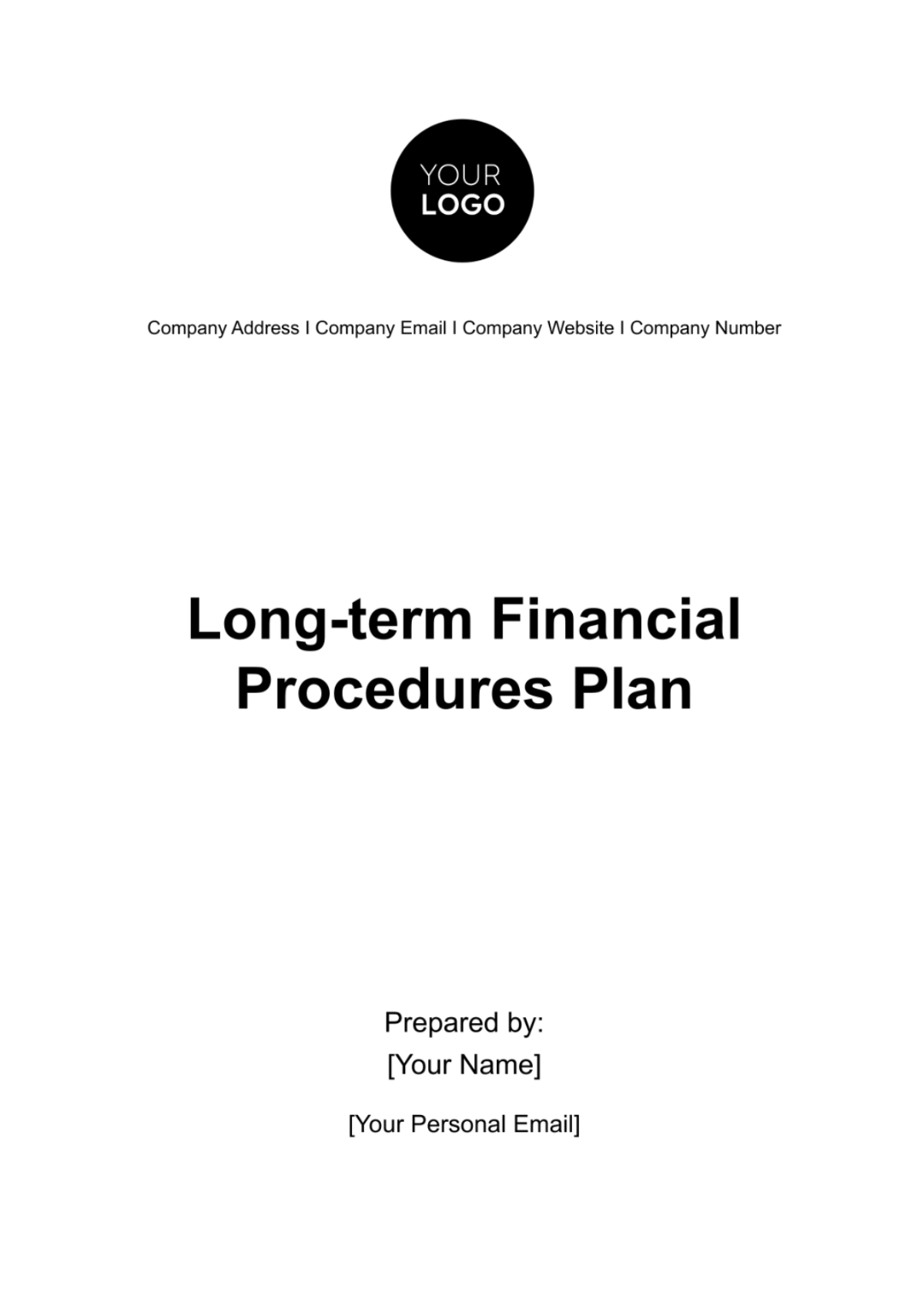 Long-Term Financial Procedures Plan Template - Edit Online & Download