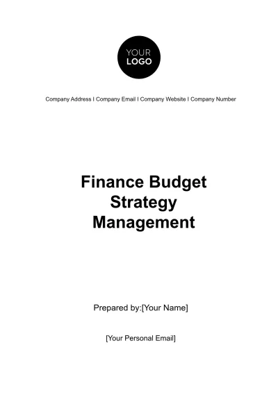 Free Finance Budget Strategy Management Template to Edit Online