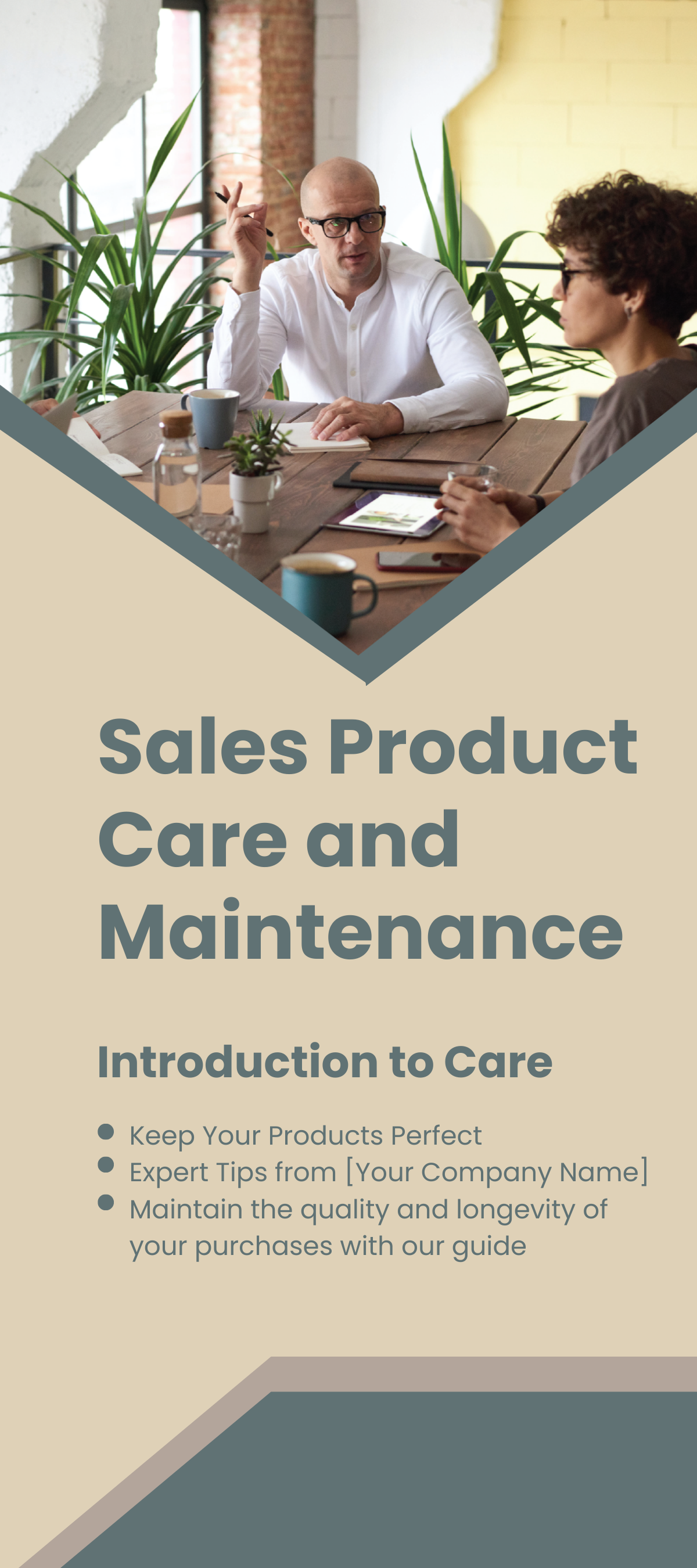 Sales Product Care and Maintenance Rack Card Template