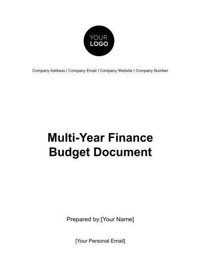 Free Multi-Year Finance Budget Document Template to Edit Online