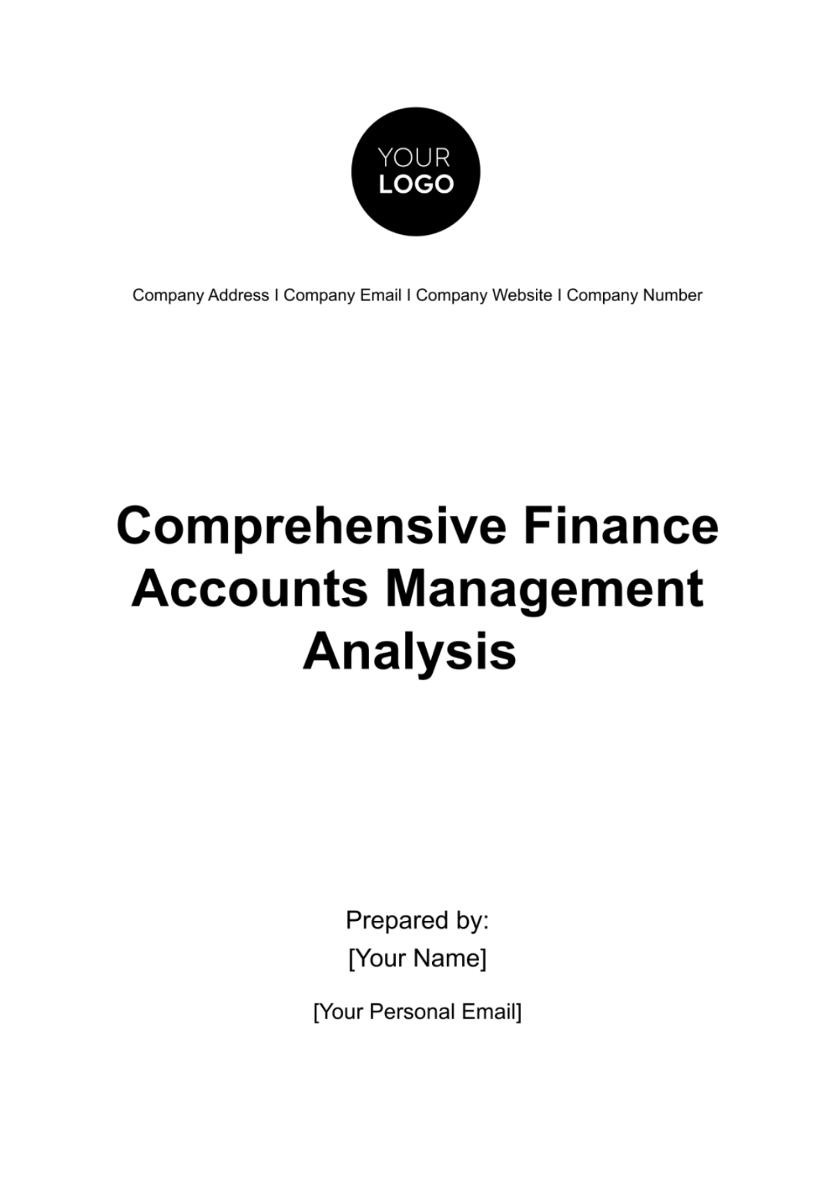 Comprehensive Finance Accounts Management Analysis Template