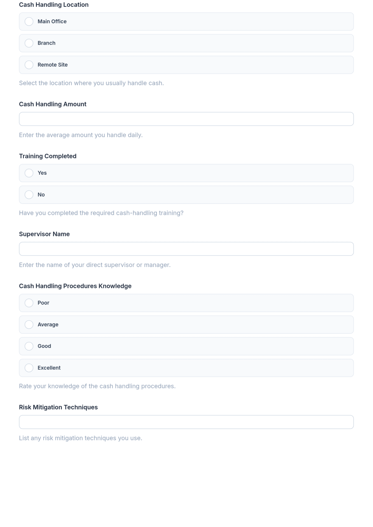 Free Accounting Cash Handling Procedure Form Template & AI Maker