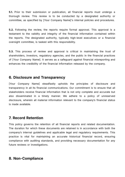 Free Accounting Reporting Procedure Template to Edit Online
