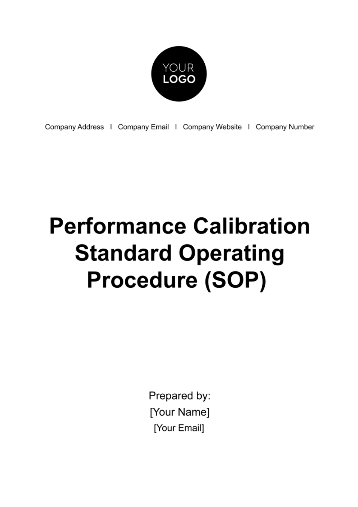 Performance Calibration Standard Operating Procedure (SOP) HR Template