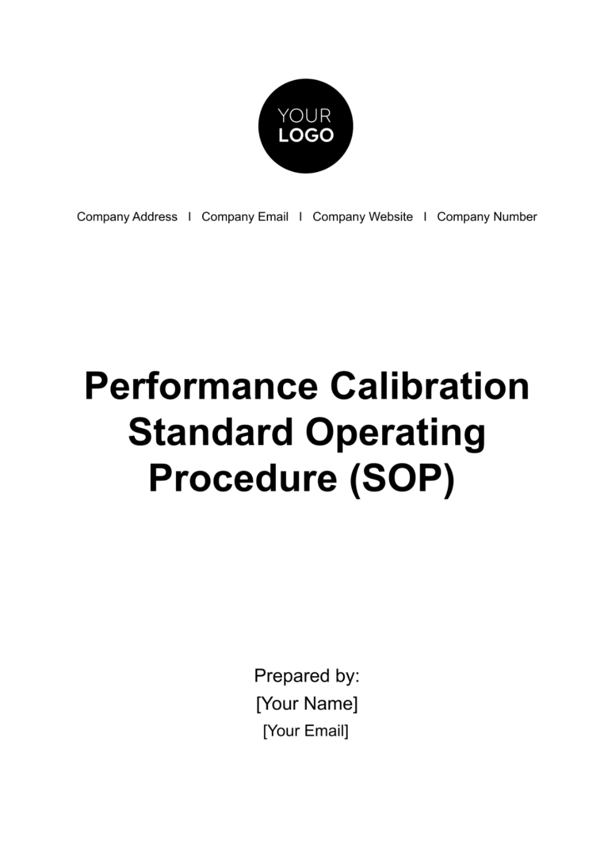 Performance Calibration Standard Operating Procedure (SOP) HR Template - Edit Online & Download