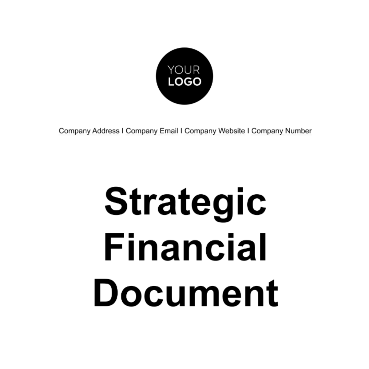 Free Strategic Financial Document Template