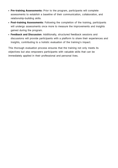 Free Relationship-focused Training Outline HR Template to Edit Online