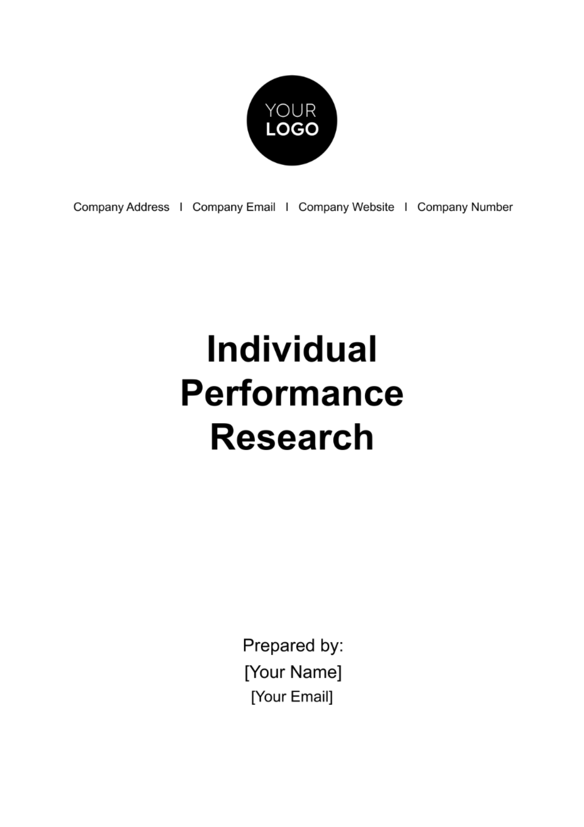 Free Individual Performance Research HR Template