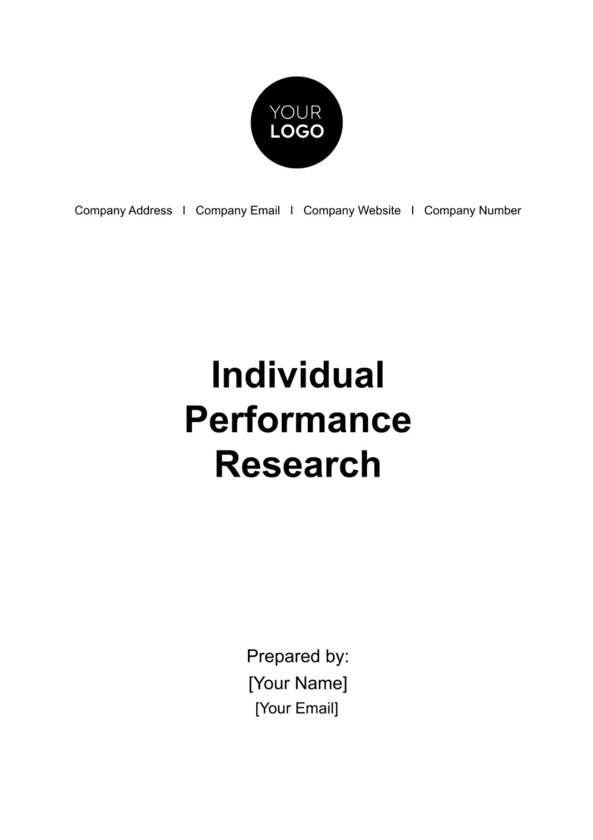 Individual Performance Research HR Template - Edit Online & Download