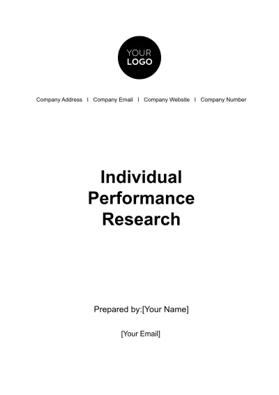 Free Individual Performance Research HR Template to Edit Online
