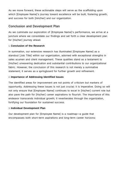 Free Individual Performance Research HR Template to Edit Online