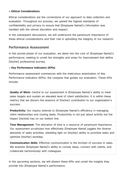 Free Individual Performance Research HR Template to Edit Online