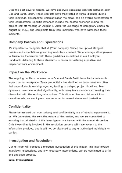 Free Employee Relationship Health Notice HR Template to Edit Online