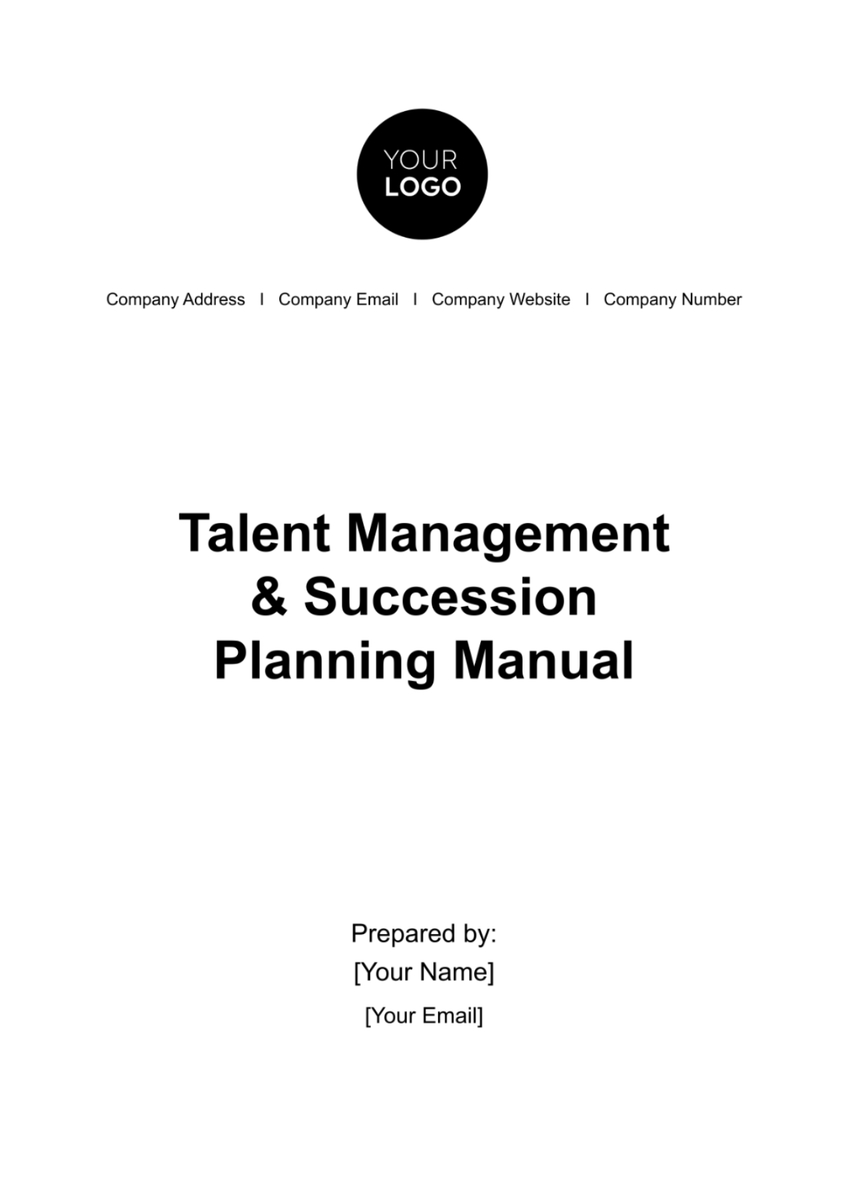 Talent Management & Succession Planning Manual HR Template - Edit Online & Download