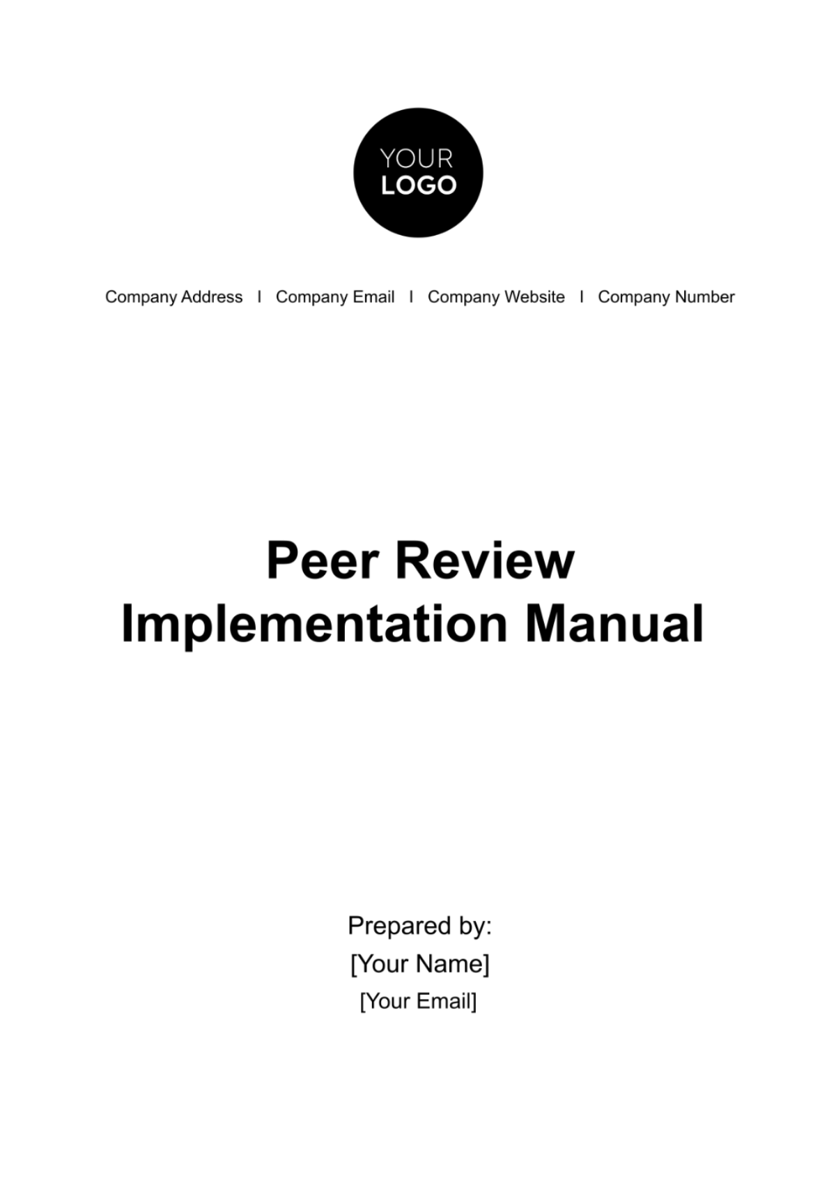 Peer Review Implementation Manual HR Template - Edit Online & Download