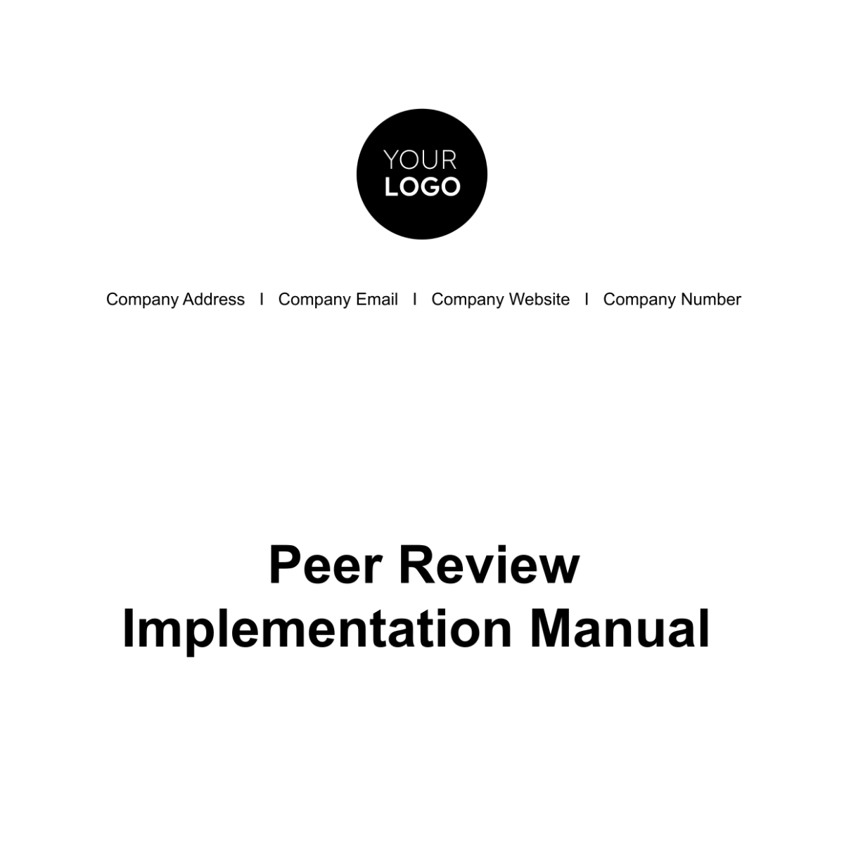 Peer Review Implementation Manual HR Template - Edit Online & Download