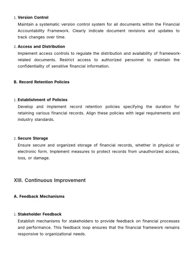 Free Financial Accountability Framework Template to Edit Online