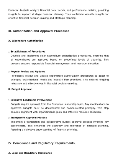 Free Financial Accountability Framework Template to Edit Online