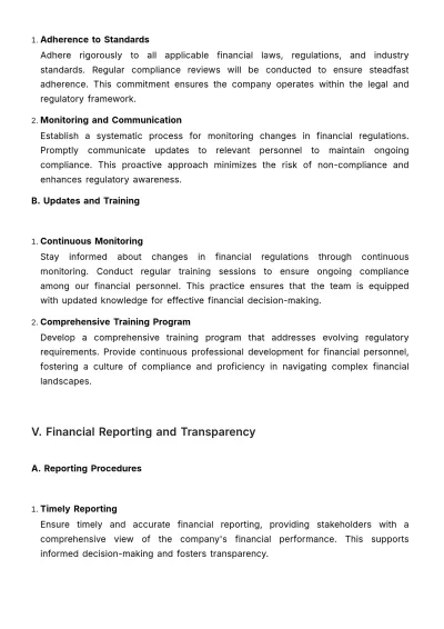 Free Financial Accountability Framework Template to Edit Online