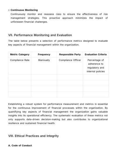 Free Financial Accountability Framework Template to Edit Online