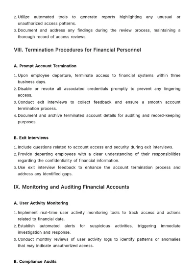 Free Account Management Policy Template to Edit Online
