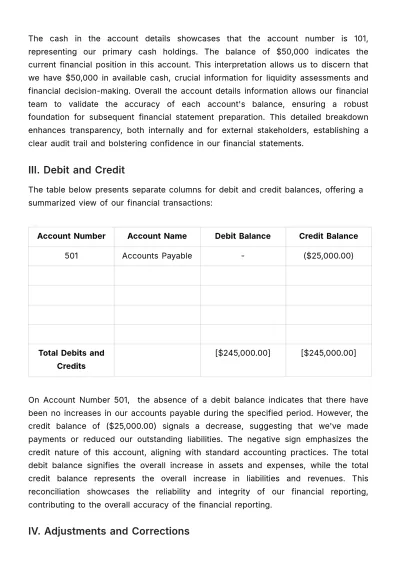 Free Accounting Trial Balance Report Template to Edit Online