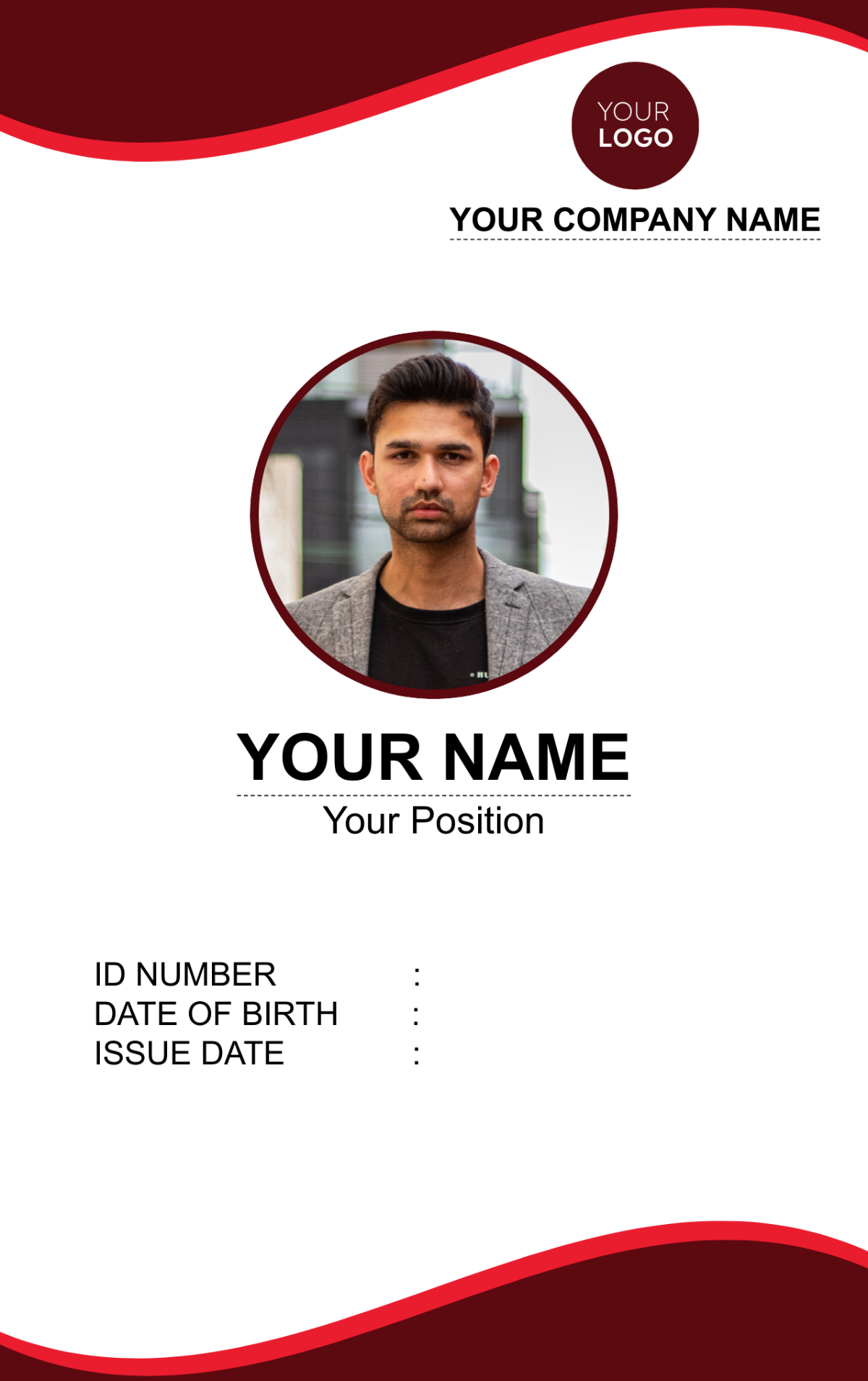 Marketing Professional ID Card Template