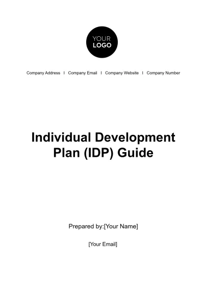 Free Individual Development Plan (IDP) Guide HR Template to Edit Online