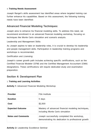 Free Individual Development Plan (IDP) Guide HR Template to Edit Online