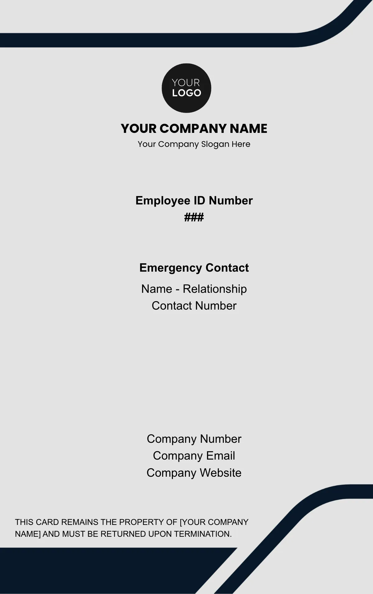 Free Corporate Marketer ID Card Template to Edit Online