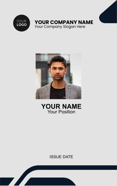 Free Corporate Marketer ID Card Template to Edit Online