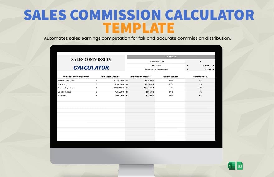 Sales Commission Calculator Template