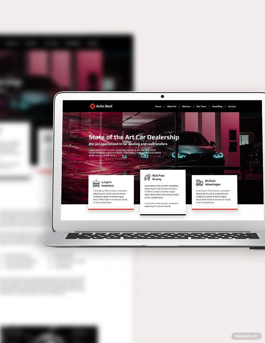 Car Dealership Bootstrap Landing Page Template